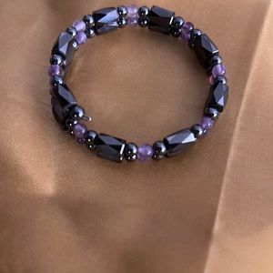 Purplicious bracelet with pretty beads